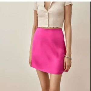 Reformation Benson silk skirt